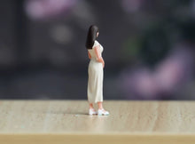 Load image into Gallery viewer, 1:64 Painted Figure Model Miniature Resin Diorama Toy Sand White Qipao Lady Girl
