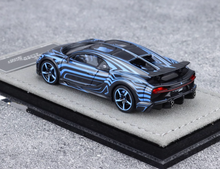 Load image into Gallery viewer, HH 1:64 Black Blue Chiron Super Sports 300+ Model Diecast Resin Car BN