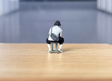 Load image into Gallery viewer, 1:64 Painted Figure Model Miniature Resin Diorama Sand Sitting Man fisherman hat