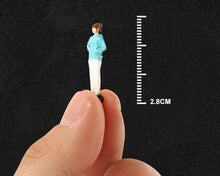 Load image into Gallery viewer, 1:64 Painted Figure Mini Model Miniature Car Scenes Resin Toy Balanced Car Girl