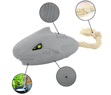 Load image into Gallery viewer, Dog Squeaky Toys Chew Puppy Rubber Rope Toy Durable Aggressive Chewers Pet Shark