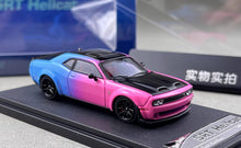 Load image into Gallery viewer, SH 1:64 Pink Blue Challenger SRT Hellcat Sports Model Diecast Metal Car New Collection
