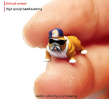 Load image into Gallery viewer, 1:64 Painted Figure Mini Model Miniature Resin Diorama Sand BullDog Pet Decor