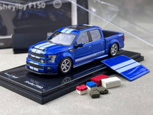 Load image into Gallery viewer, Funny 1:64 Blue Stripe F150 Shelby Pickup Truck Model Diecast Metal Car New Collection