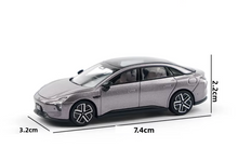 Load image into Gallery viewer, XCARTOYS 1:64 Purple Xpeng Mona M03 EV Sedan Sport Model Diecast Metal Car New Collection