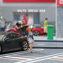 Load image into Gallery viewer, 1:64 Painted Figure Mini Model Miniature Resin Diorama Sand Girl Lady Blue Skirt