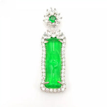 Load image into Gallery viewer, Nature Jade Bamboo Green Pendant Necklace Gift Jewelry charm Blessing Lucky New