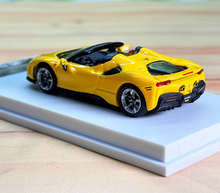 Load image into Gallery viewer, SOLO 1:64 Yellow SF90 Convertible Racing Sport Model Diecast Metal Car New