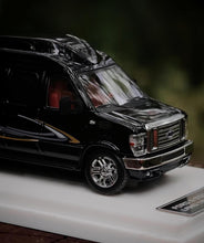 Load image into Gallery viewer, MK 1:64 Black Decal E350 XLT Van Motorhome RV Sport Model Diecast Metal Car