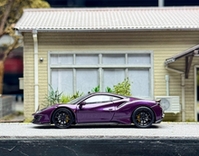 Load image into Gallery viewer, TOC 1:64 Purple 488 Pista Coupe Sports Model Diecast Metal Car New Collection