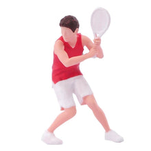 Load image into Gallery viewer, 1:64 Painted Figure Model Miniature Resin Diorama Sand Sport Tennis Man Lady Toy New Collection