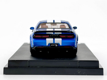 Load image into Gallery viewer, SH 1:64 Blue Stripe SRT Hellcat Muscle Sports Model Diecast Metal Car New Collection