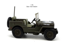 Load image into Gallery viewer, 1:76 Greem Military Willys MB Reconnaissance Vehicle Model Diecast Metal Car