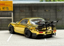 Load image into Gallery viewer, Master 1:64 JDM Gold RX7 FD Rocket Bunny Sports Model Diecast Metal Car New Collection