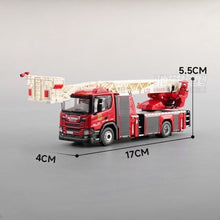 Load image into Gallery viewer, Masdi 1:64 Red Aerial Ladder Fire Engine Truck L32 Model Diecast Metal Car New Collection