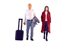 Load image into Gallery viewer, 1:64 Painted Figure Model Miniature Resin Diorama Business Man Woman Luggage