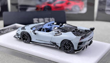 Load image into Gallery viewer, HKM 1:64 Gray Mansory F9xx Convertible Sports Model Diecast Metal Car New Collection