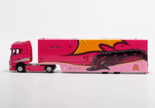 Load image into Gallery viewer, 1:64 Pink Scania S730 Enclosed Double Deck Truck Model Diecast Metal Car BN