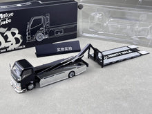 Load image into Gallery viewer, MT 1:64 Black LB H300 Flatbed Tow Truck Custom Model Diecast Metal Car New Collection