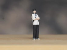Load image into Gallery viewer, 1:64 Painted Figure Model Miniature Resin Diorama Sand Crossed Arm Boy Man Stand