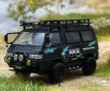 Load image into Gallery viewer, Autobots 1:64 Black HKS 4WD Delica L300 Camper Van Model Diecast Metal Car
