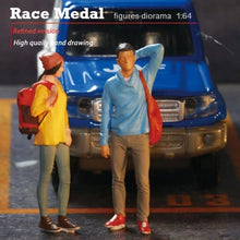 Load image into Gallery viewer, 1:64 Painted Figure Mini Model Miniature Resin Diorama Sand Gym Man Lady Sports