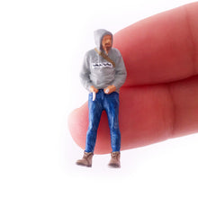 Load image into Gallery viewer, 1:64 Painted Figure Mini Model Miniature Resin Diorama Vintage Motocycle Man