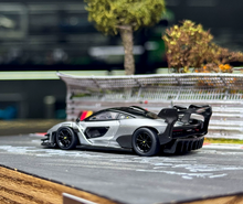 Load image into Gallery viewer, CM 1:64 Silver Senna GTR Racing Sports Model Diecast Metal Car New Collection