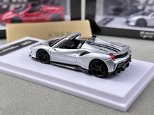 Load image into Gallery viewer, TPC 1:64 Silver 488 Pista Convertible Racing Sport Model Diecast Metal Car New Collection