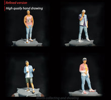 Load image into Gallery viewer, 1:64 Painted Figure Mini Model Miniature Resin Diorama Sand Casual Denim People