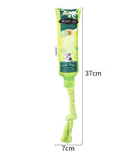 Load image into Gallery viewer, Dog Squeaky Toys Tube Shaped Chew Puppy Canvas Rope Toy Teeth Grinding Pet Gift