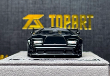 Load image into Gallery viewer, Topart 1:64 Black LBWK Countach Racing Sports Model Diecast Metal Car New Collection