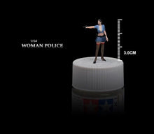 Load image into Gallery viewer, 1:64 Painted Figure Mini Model Miniature Car Scenes Resin Woman Police Officer