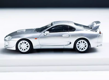 Load image into Gallery viewer, BBS 1:64 Silver JDM Supra A80 Coupe Racing Sports Model Diecast Metal Car New Collection