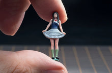 Load image into Gallery viewer, 1:64 Painted Figure Model Miniature Resin Diorama Toy Sand Mini Skirt Girl Cute