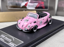 Load image into Gallery viewer, HKM 1:64 Pink VW RWB Beetle #23 Convertible Sports Model Diecast Metal Car New Collection