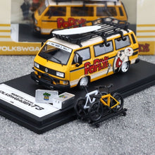 Load image into Gallery viewer, Mortal 1:64 Yellow VW T3 Multi Van Camper Sport Model Diecast Metal Car BN