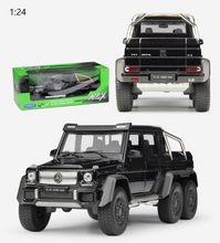 Load image into Gallery viewer, WELLY 1:24 C63 6x6 SUV Pickup Truck Sports Model Diecast Metal Car Display