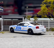 Load image into Gallery viewer, Rollin 1:64 White Highway Police Charger Muscle Model Diecast Metal Car New Collection