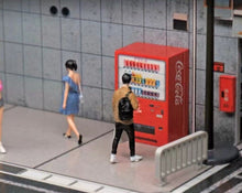 Load image into Gallery viewer, 1:64 Painted Figure Mini Model Miniature Car Scenes Resin Casual Man Carring Bag