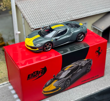 Load image into Gallery viewer, BBR 1:64 Gray 296 GTB Hard Top Racing Sports Model Diecast Metal Car New Collection