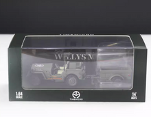 Load image into Gallery viewer, TM 1:64 Military Wellys MB Trailer Model Diecast Metal Car New Collection