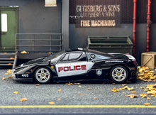 Load image into Gallery viewer, King 1:64 Black NFS Police Enzo Racing Sports Model Diecast Metal Car New Collection