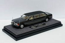Load image into Gallery viewer, MZS 1:64 Black W126 1000Sel Luxury Limousine Model Diecast Metal Car Box New Collection