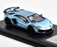 Load image into Gallery viewer, JY 1:64 Ice Blue Aventador SVJ LP770-4 Sports Model Diecast Metal Car New Collection