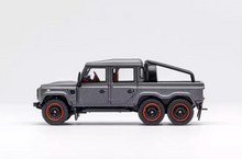 Load image into Gallery viewer, GCD 1:64 Gray Defender 6x6 Pickup Truck Model Metal Diecast Car New