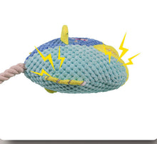 Load image into Gallery viewer, Dog Squeaky Toys Chew Puppy Fluffy Toy Durable Rope Teeth Grinding PET Shark Cat