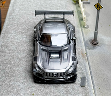 Load image into Gallery viewer, RM 1:64 Silver AMG GTS Widebody Racing Sports Model Diecast Metal Car New Collection