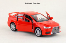 Load image into Gallery viewer, WELLY 1:36 Red Lanser EVOLUTION X Racing Sports Model Diecast Toy Metal Car