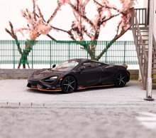 Load image into Gallery viewer, CM 1:64 Black Carbon 765LT Super Racing Sports Model Diecast Metal Car New